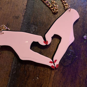 Y2K Jewellery- Love Heart Necklace-Famous Rebel