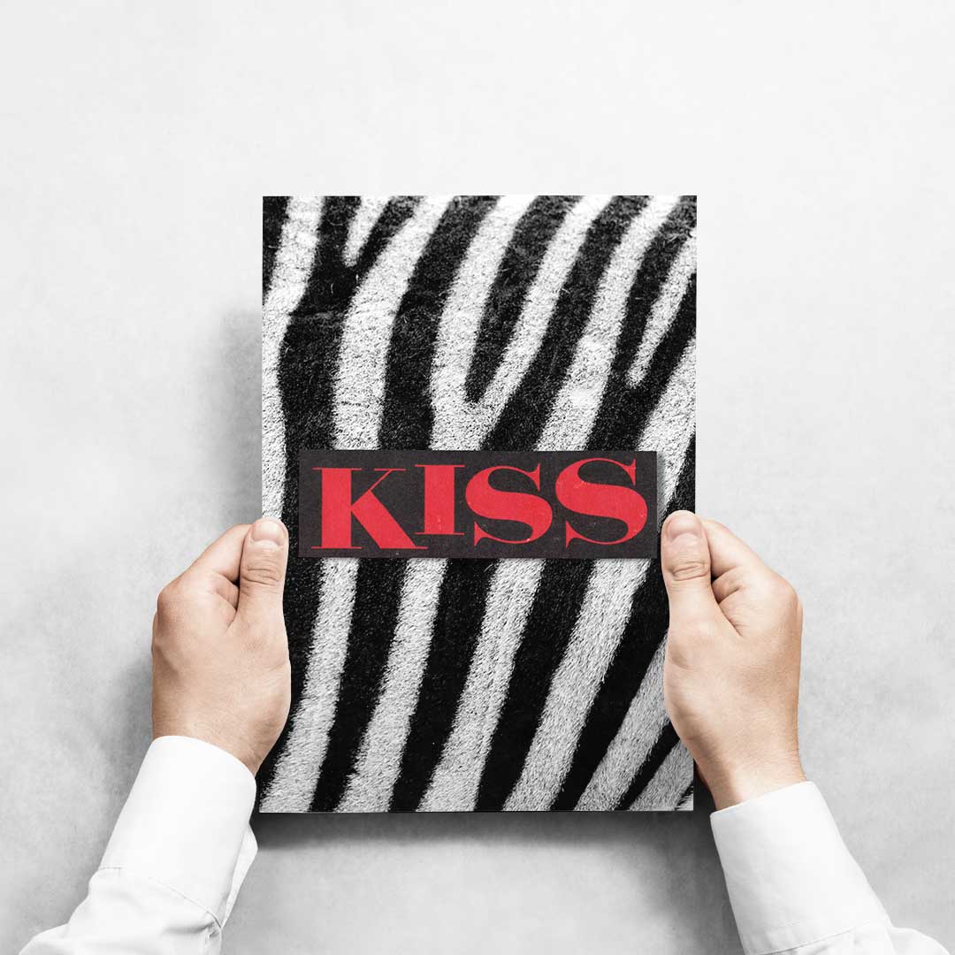 -Zebra Kiss - Wall Art Print-Famous Rebel